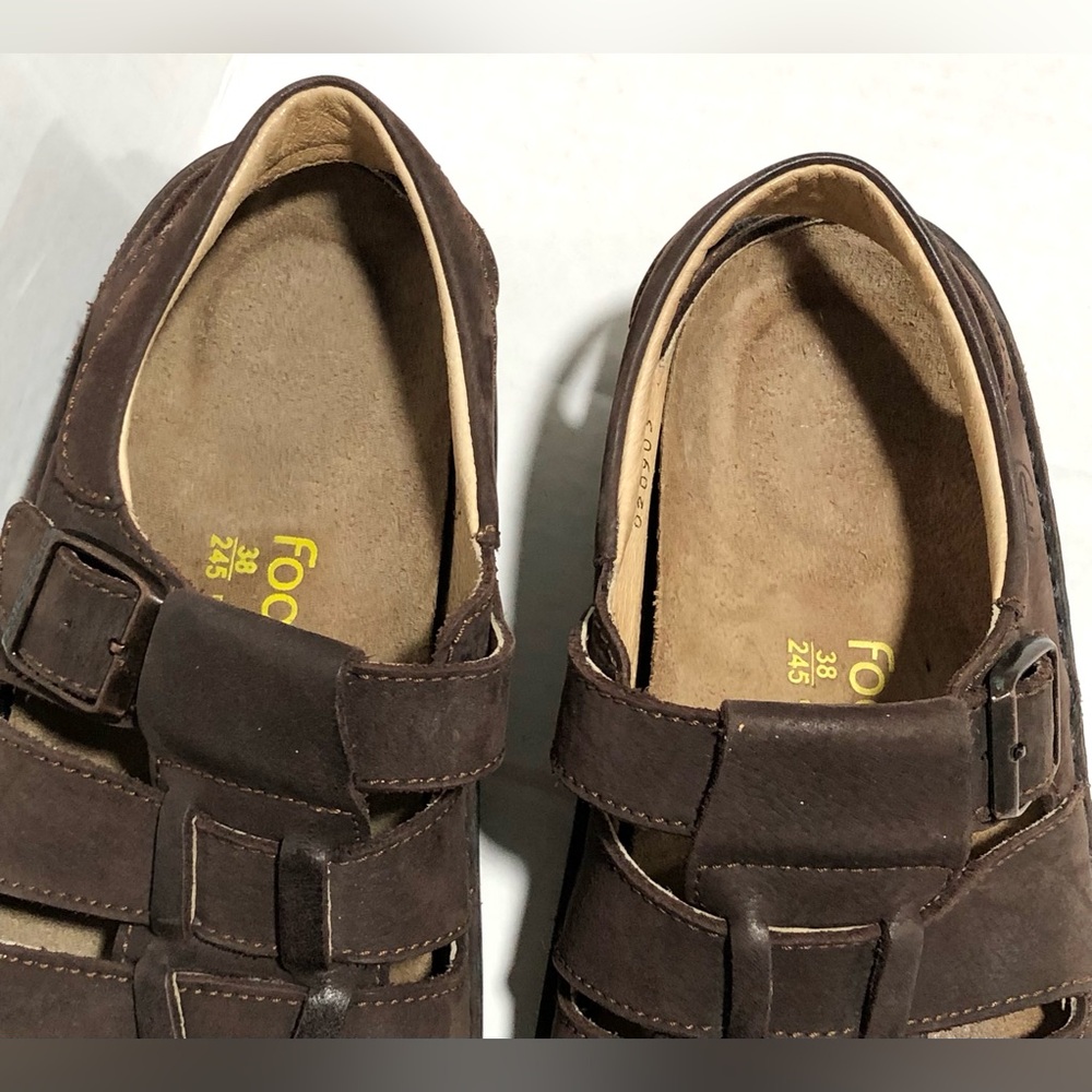 Birkenstock Madeira Dark Brown Leather Sandals - Picture 6 of 9